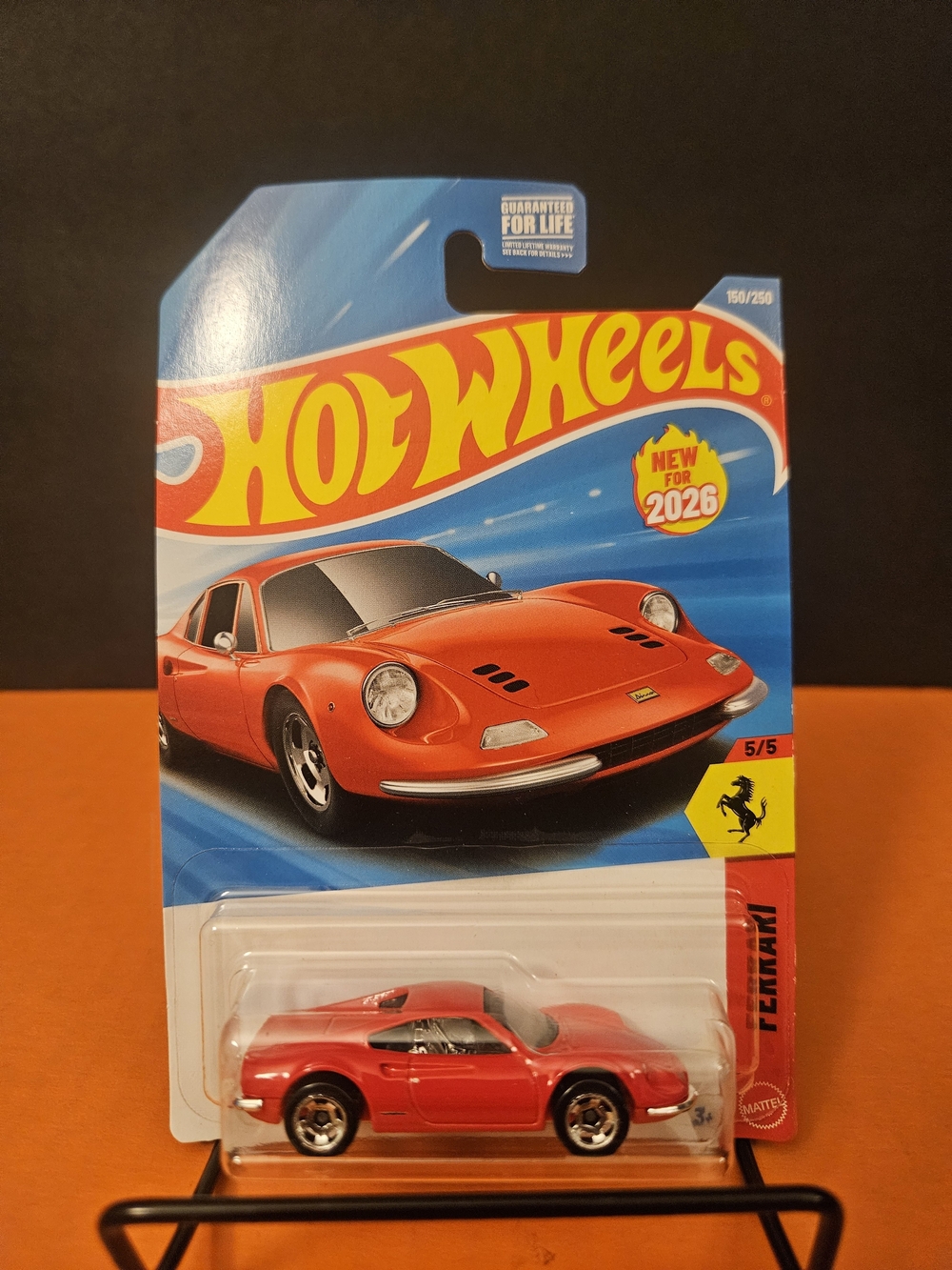 The Hot Wheels 1967 Ferrari Dino 206 GT Red Diecast Car in 1:64